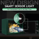 KOFAIR Safe with Fireproof Bag, Personal Mini Digital Money Lock Box (Green) - 0.23 Cubic Feet