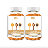 VitaGlobe Turmeric with Ginger and Black Pepper Gummy - Non-GMO, Vegan and Powerful Antioxidant, 60 Count (Pack of 2)