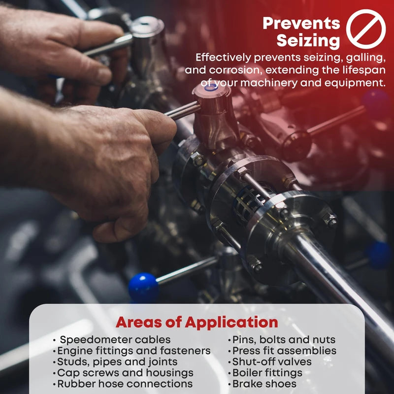 Certified Labs Lok Cease 20/20 Hi Temp Food Grade Anti Seize and Lubricant (16 Oz Bottle X1), White