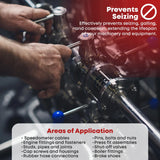 Certified Labs Lok Cease 20/20 Hi Temp Food Grade Anti Seize and Lubricant (16 Oz Bottle X1), White