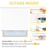 ChrisDowa Blackout Roller Shade Cordless Blinds for Indoor Windows Total Black Out Pull Down 34 Inch Blinds with Jacquard Fabric Thermal Insulated UV Protection for Home, Office (White, 34"W x 72"H)