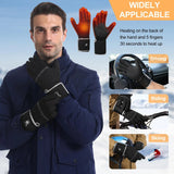 BARCHI Heated Gloves for Men and Women, Rechargeable Heated Gloves, Electric Hand Warmers, Suitable for Winter Riding, Cycling, Skiing, Running, Work, etc.