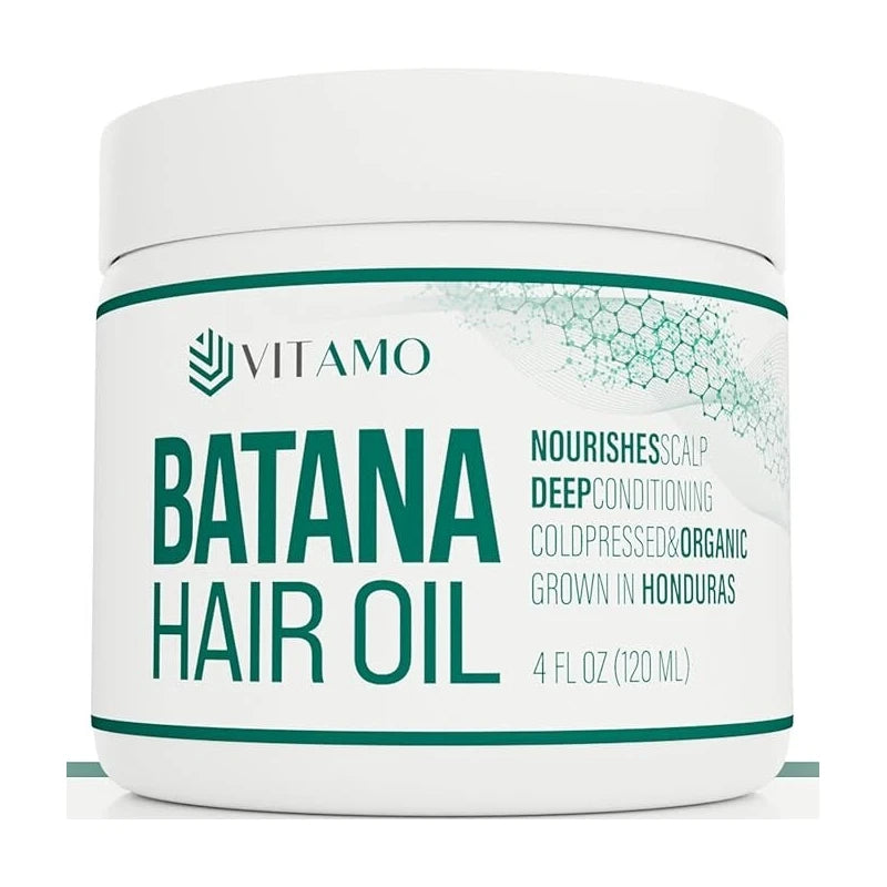 Vitamo 100% Organic Batana oil for Hair Growth, 4 fl oz.