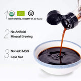 YUHO Organic Black Vinegar Organic Cereals Fermentation Chinkiang Vinegar USDA EU Organic, Less Salt, Kosher, No Artificial Add, Vegan 10.14 fl oz(300ml)