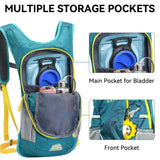 Hydration Pack,Hydration Backpack with 2L Hydration Bladder Lightweight Running Water Backpack for Women Men Kids (Dark Green)