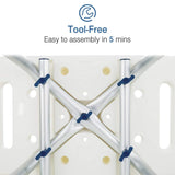 GreenChief Shower Chair with Back Removable - Small Shower Stool for Inside Shower, Narrow Bathtub Chair, Adjustable Shower Seat for Seniors, Elderly, Handicap, Disabled (300 LBS)