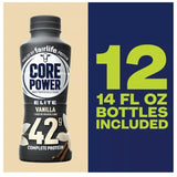 Premier Core Power Elite High Protein Shake, Vanilla, 42g Bottle, 14oz, 12 Pack