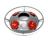 Grateful Gnome - Metal Top with Round Perch and 4 Flower Ports for Hummingbird Feeders - ONLY FITS GRATEFUL GNOME FEEDERS - TOP ONLY