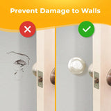 Ducki Wall Protectors - 4 Pack Clear Self Adhesive, Reusable Solution for Stopping Damage & Noise from Doors, Refrigerators More in Your Home or Office Durable, Shock Absorbent Discreet