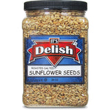 Gourmet Roasted Salted Sunflower Seeds by It's Delish, 38 Oz Jumbo Container (Jar) – Bulk Shelled Sunflower Seeds Kernels with Sea Salt – Crunchy Topping & Diet-Friendly Snack – USA Made, Vegan, Certified Kosherck