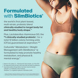 Culturelle Metabolism + Weight Management with SlimBiotics® Probiotic Capsules – 30 Count – Helps Safely Manage Weight - Promotes Healthy Metabolism and Physical & Mental Energy
