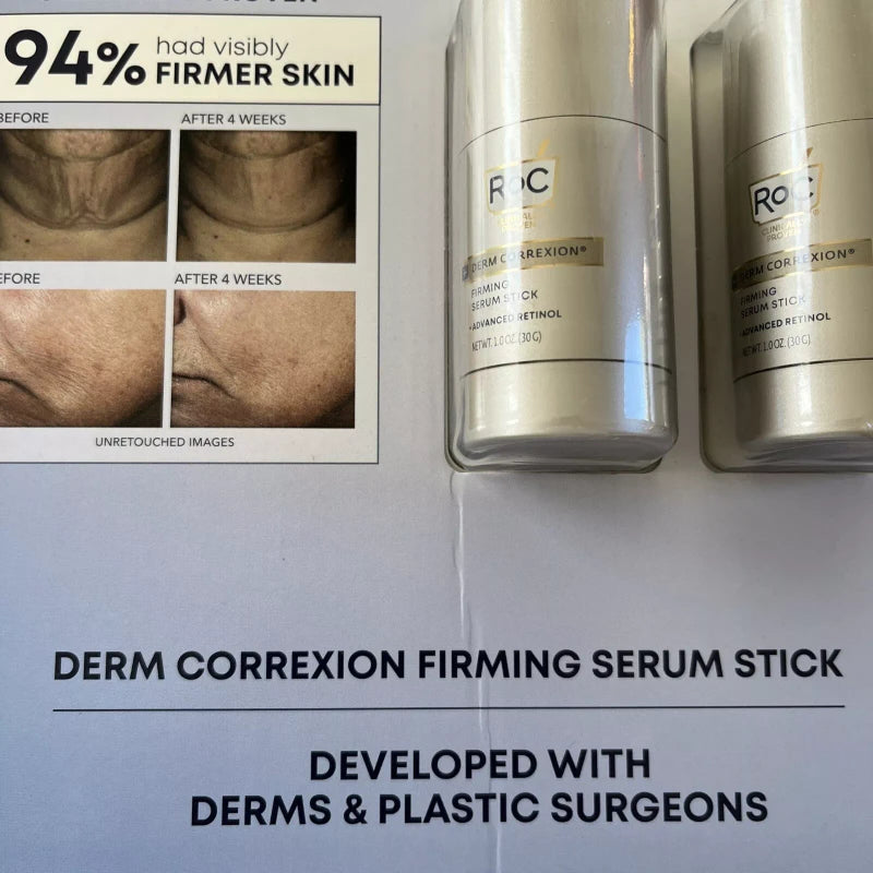 RoC Derm Correxion Firming 3 in 1 Serum Stick, Smooth Firm TIghten 1 Oz, 2-pack