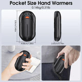 OUTJUT Rechargeable hand warmer, portable hand warmer,2-piece set, with 6000mAh battery