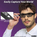 YYCAMUS 4K Camera Glasses, Upgrade Smart Sunglasses with Camera, Video Glasses with UV Protection for Outdoor Activities & Travel