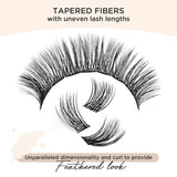 LASHVIEW Pack of 144 Cluster Lashes, DIY Cluster Eyelash Extensions, Mega Volume, Reusable, Individual Lashes, Cluster Volume Look, Super Thin Band & Soft (Volume, C-10-16 Mix)