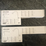 IKEA NÄVLINGE LED wall/clamp spotlight, white, set of 2