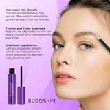 Blooskim Eyebrow Growth Serum for Women & Men – Natural Brow Enhancing Serum to Grow Thicker, Fuller Brows Fast – Nourishing Eyebrow Hair Growth - 0.17 fl oz
