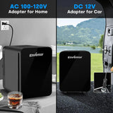 Enventor Mini Refrigerator Skincare Fridge 4L Portable AC+DC Power Cooler & Warmer, for Bedroom, Car, Office, Skincare, Makeup, Cosmetics (Black)