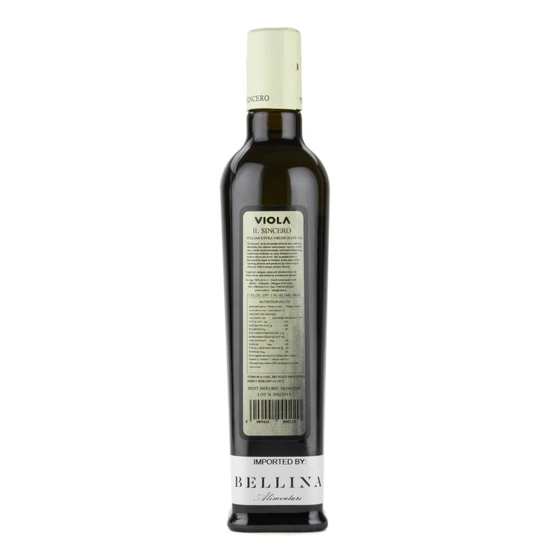 Viola Il Sincero 2019 Harvest Italian Extra Virgin Olive Oil From Umbria - 0.5 Liter / 16.9 Ounce