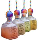 1 Luxury Patron Cocktail Cup 12 OZ Rainbow Cork Color (SOLD INDIVIDUALLY) (STRAW NOT INCLUDED)