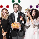 6 Pieces Pom Pom Headband Pom Yarn Headbopper Fluffy Ball Hairband for Adults Kids Events Celebrations Themed Parties (Green)