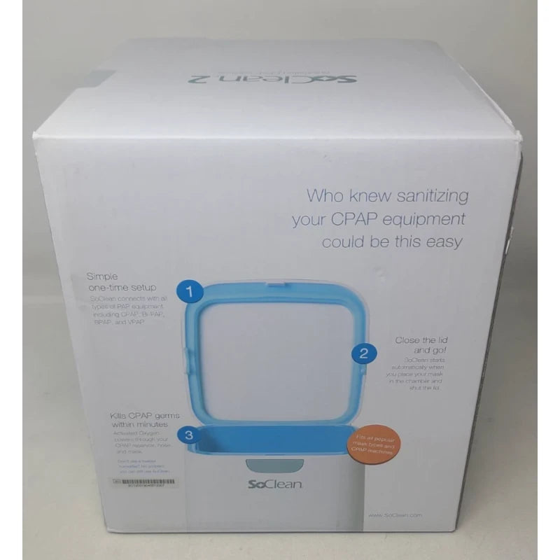 SoClean 2 CPAP Cleaner and Sanitizer, Adapters included. New-Factory Sealed