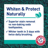 Arm & Hammer 100% Natural Baking Soda Whitening Protection Toothpaste, 75ml