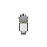 Lieber Silk White 1 Gang Outdoor Dimmer Switch IP66 Trailing/Leading Edge with Enkin Technology 150W LED (300w Halogen/Incandescent) | Weatherproof, Stormproof, Dirt and Rubble Free, Durable