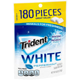 Trident White Peppermint Sugar Free Gum, Value Pack, 180 Pieces