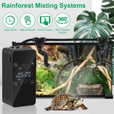 Updated Reptile Mister – Humidifier for Tanks, Amphibians, and Rainforest Plants with Timer and Manual Spray Functions