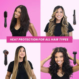 FoxyBae Heat Protectant Hair Spray – Blow Dry Bliss Thermal Heat Protector Hair Styling Products Moisturizing Spray + Biotin for Hair Growth, Anti Frizz Hairspray for Damage, Breakage, Split Ends 8 Oz