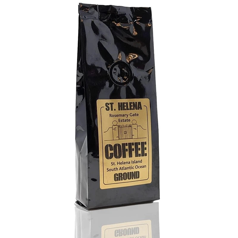 St Helena Island Coffee Roasted Ground 125g Rosemary Gate Estate Pure Green Tipped Bourbon Arabica Bean Coffee Remote Hand Picked Artisanal Genuine Saint Helena Island Product South Atlantic