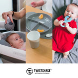 Twistshake Non-Slip Baby Bath Pillow for Newborns | Soft and Foldable Shower Pillow for Toddlers | Floating Air Pillow for Bathing Babies | 0 Months+ | Light Grey