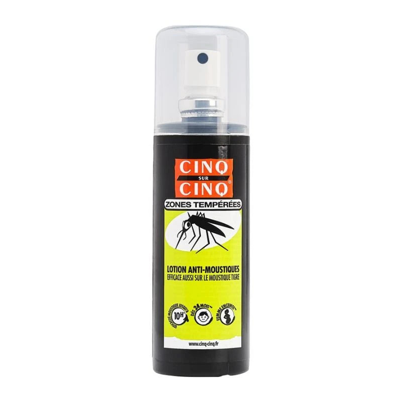 Cinq-sur-Cinq Répulsif Spray Zones Tempérées France-Europe 100 ml, 100 ml