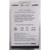 CONAIR Fast Charge Universal Travel TravelSmart Adapter - 4 USB-A & 1 USB-C Port