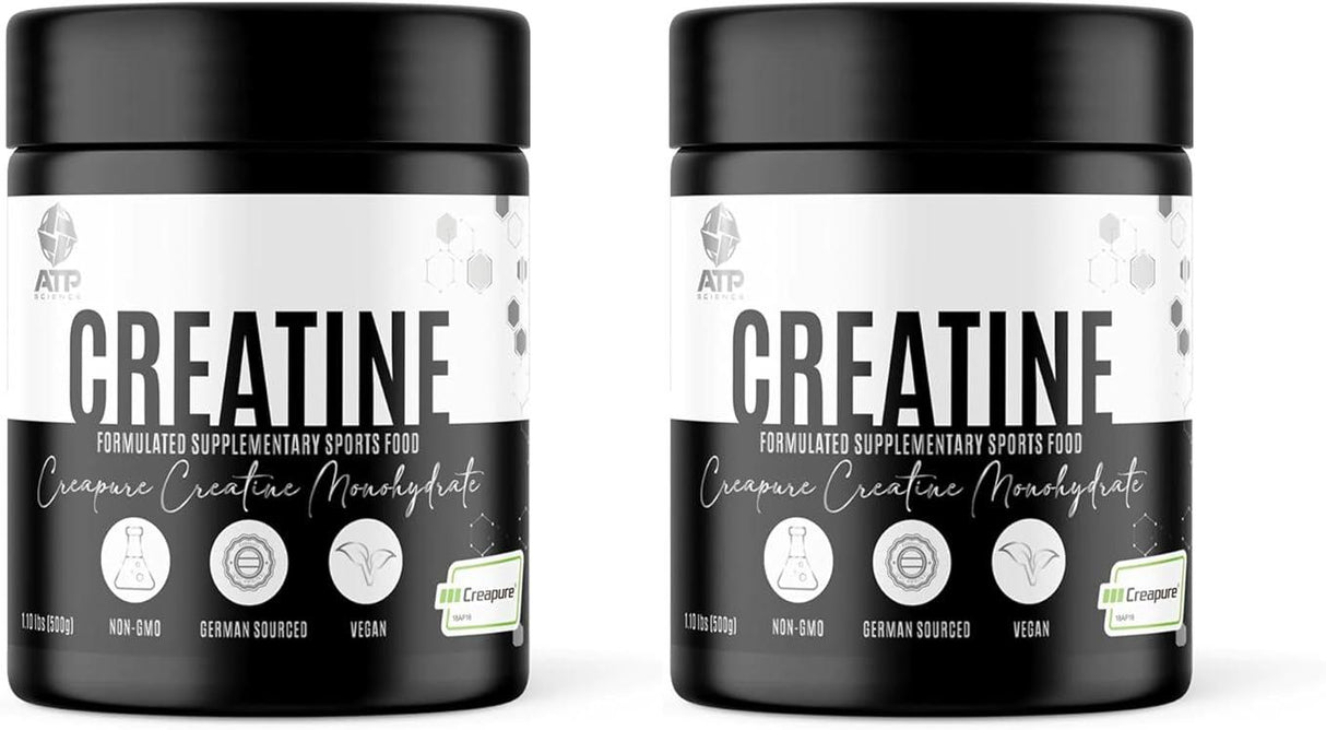 2 Pack ATP Science Creatine Monohydrate 500g