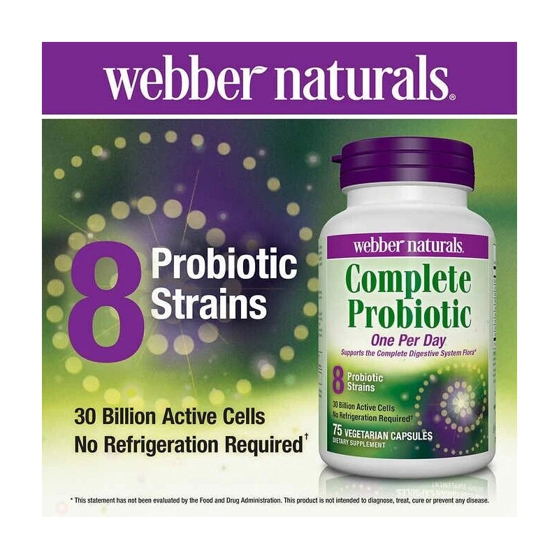 Webber Naturals Complete Probiotic, 75 Vegetarian Capsules