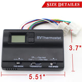 6536A3351 Digital Thermostat Compatible with Coleman-Mach， Two-Stage Digital Thermostat for Heat Pump & Gas Furnace，Wall-Mounted Black
