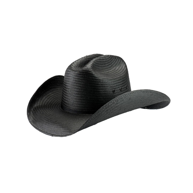 Bullhide Mc Graw - Shapeable Panama Straw Cowboy Hat (X-Large) Black