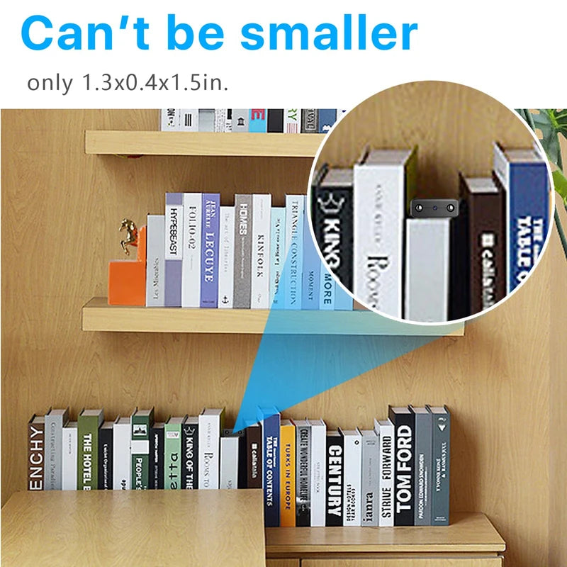 WCFHS Free 64G Smallest Wireless WiFi Battery Camera, Concealed Cam, Coin Size Camera, HD1080P Video Recording Live Feed For Night Vision, Motion Detection, Cloud Storage for Security with iOS Android APP