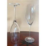 Dom Perignon Signed DOM PERIGNON Crystal Etched SHIELD LOGO 9 1/8" CHAMPAGNE FLUTES Set Of 2
