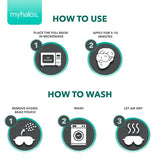 myhalos Microwave Activated Warm Eye Compress for Dry Eyes, Blepharitis & Stye Eye Treatment - Heated Eye Masks for Dry Eyes - Dry Eye Therapy Mask & Eye Compress Moist Heat Delivers Warm Compress for Eyes