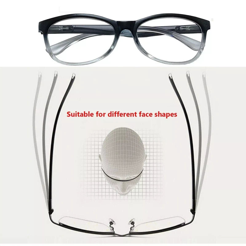 One Power Adjustable Auto Focus Reading Glasses +0.5 to +2.5  Unisex Presbyopia Readers