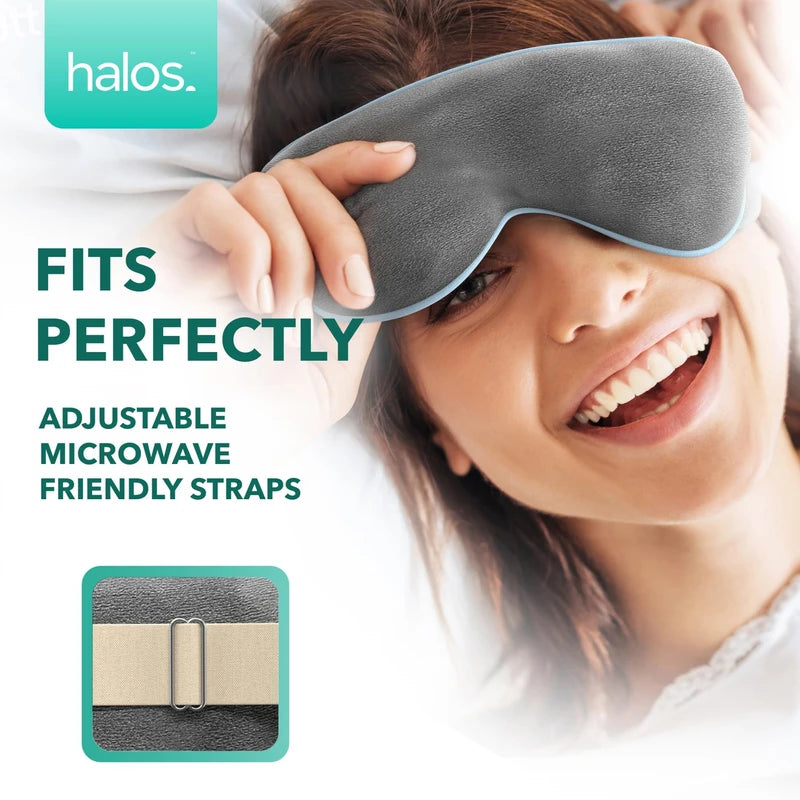 myhalos Microwave Activated Warm Eye Compress for Dry Eyes, Blepharitis & Stye Eye Treatment - Heated Eye Masks for Dry Eyes - Dry Eye Therapy Mask & Eye Compress Moist Heat Delivers Warm Compress for Eyes