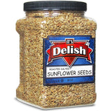Gourmet Roasted Salted Sunflower Seeds by It's Delish, 38 Oz Jumbo Container (Jar) – Bulk Shelled Sunflower Seeds Kernels with Sea Salt – Crunchy Topping & Diet-Friendly Snack – USA Made, Vegan, Certified Kosherck