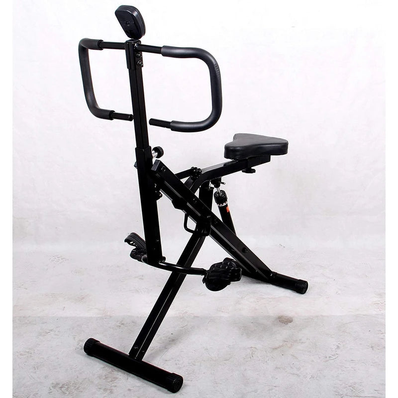 Power Rider Total Crunch Abdominal AB Core Fitness Upright Squat Glutes Exercise Home Gym Workout Machine Full Body Core Training Fitness System 12 Hydraulic Adjustable Levels Cardio Strength Training