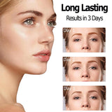 3Pcs Easy Peel Off Eyebrow Tint, Tattoo Brow Gel Tint, Long-lasting, Waterproof, Transfer-proof Eyebrow Tinting Kit for Fuller & Defined Looking Brows