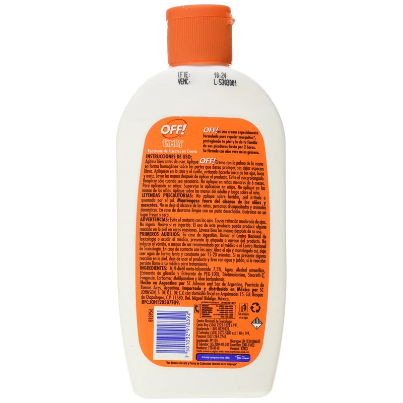 Off Repelente De Mosquitos Crema, 200 Ml, Pack of 1