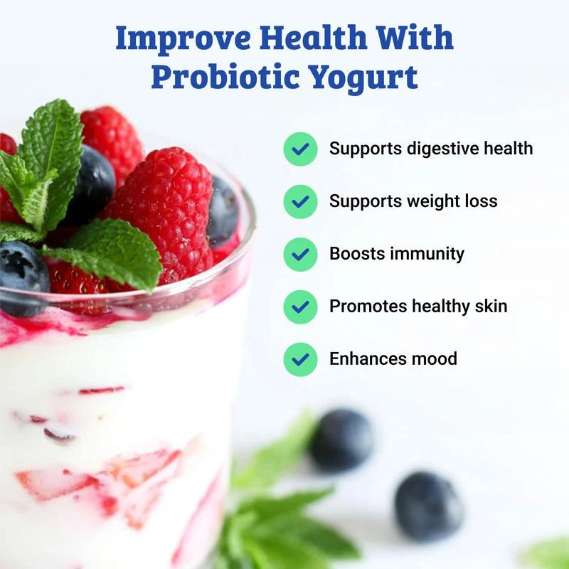 Ultimate Probiotic Yogurt Maker with Adjustable Temperature Control - Make Trillions of Live Probiotics - LIFETIME WARRANTY - material: With Eight 6oz Jars