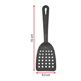 Westmark Set of 2 Spatulas, Wide Surface and Special Flattened Edge, Plastic, Gentle, Black, 283722E3, 310 x 93 x 35 mm